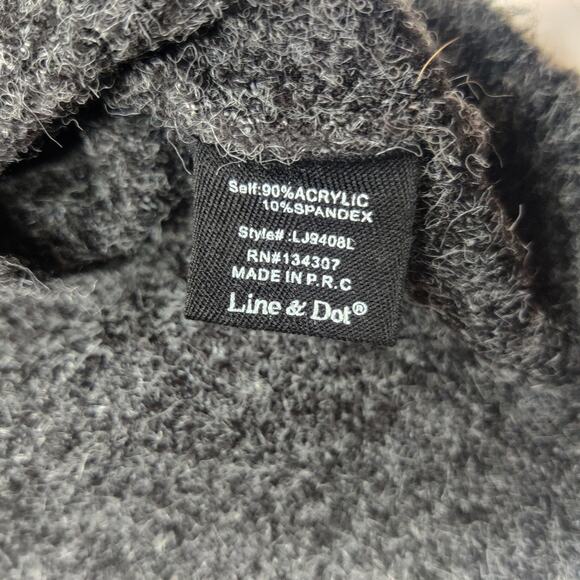 Line and Dot Gray Oversized Double Breasted Hooded Cardigan Jacket XS Soft Knit - Picture 7 of 10